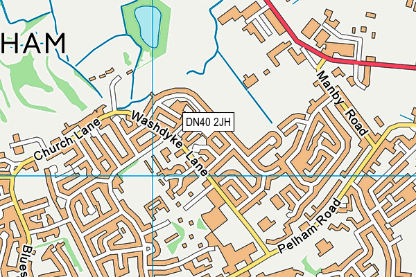 DN40 2JH map - OS VectorMap District (Ordnance Survey)