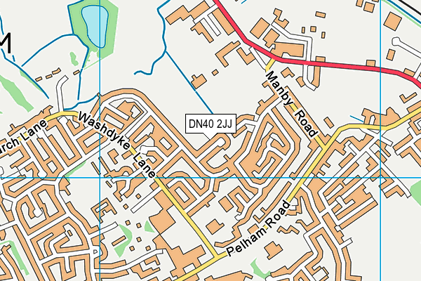DN40 2JJ map - OS VectorMap District (Ordnance Survey)