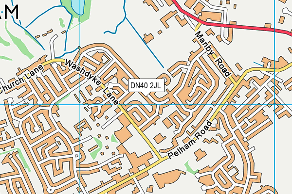 DN40 2JL map - OS VectorMap District (Ordnance Survey)