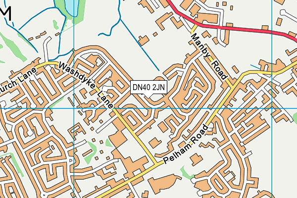 DN40 2JN map - OS VectorMap District (Ordnance Survey)