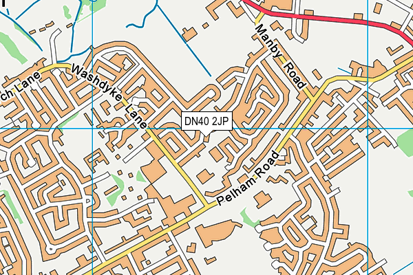 DN40 2JP map - OS VectorMap District (Ordnance Survey)