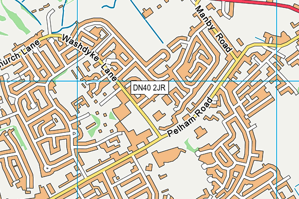 DN40 2JR map - OS VectorMap District (Ordnance Survey)