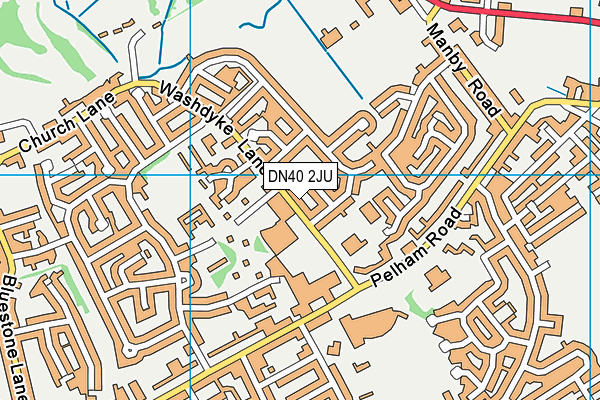 DN40 2JU map - OS VectorMap District (Ordnance Survey)