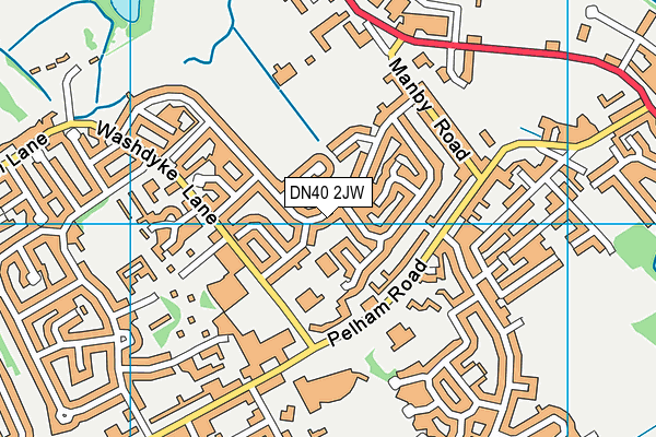 DN40 2JW map - OS VectorMap District (Ordnance Survey)