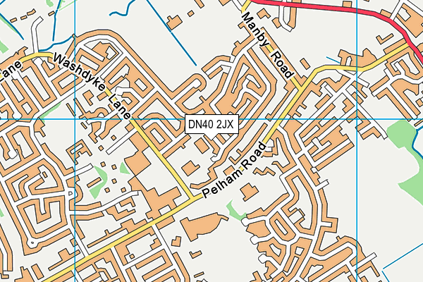 DN40 2JX map - OS VectorMap District (Ordnance Survey)