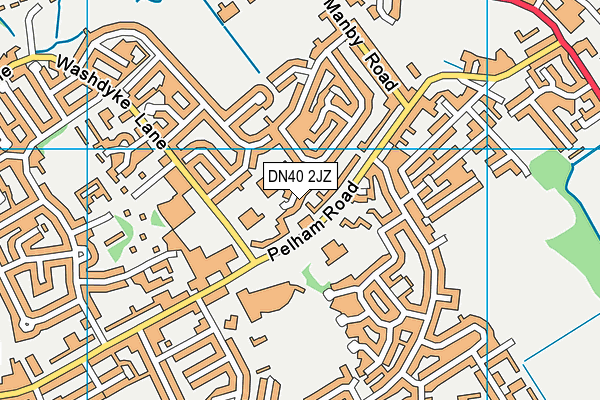 DN40 2JZ map - OS VectorMap District (Ordnance Survey)