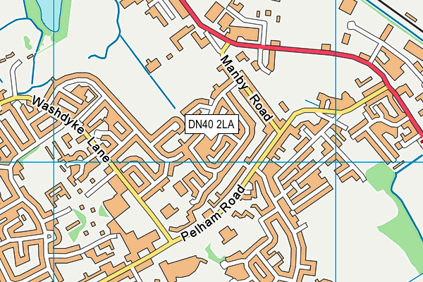 DN40 2LA map - OS VectorMap District (Ordnance Survey)
