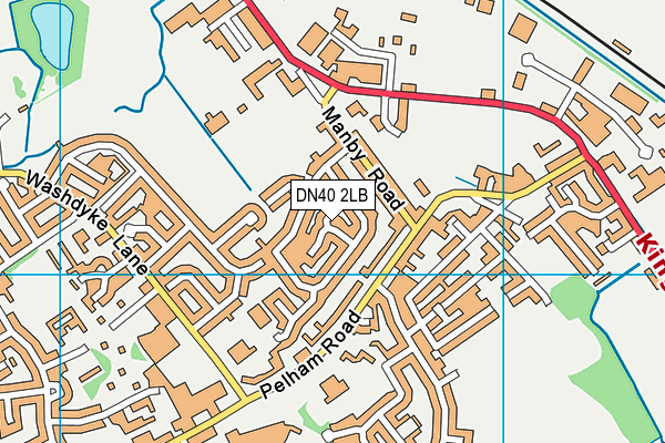 DN40 2LB map - OS VectorMap District (Ordnance Survey)