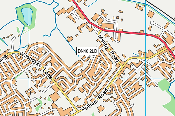 DN40 2LD map - OS VectorMap District (Ordnance Survey)