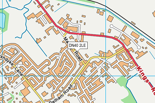 DN40 2LE map - OS VectorMap District (Ordnance Survey)