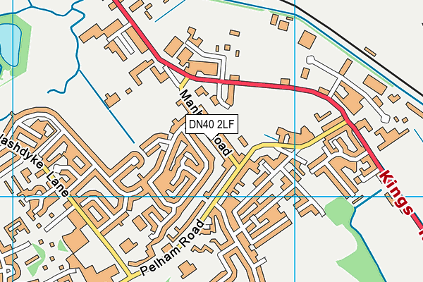 DN40 2LF map - OS VectorMap District (Ordnance Survey)