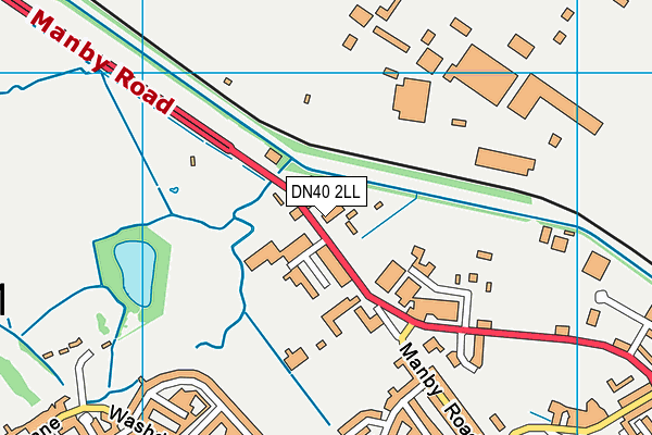 DN40 2LL map - OS VectorMap District (Ordnance Survey)