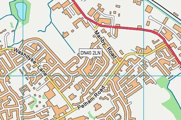 DN40 2LN map - OS VectorMap District (Ordnance Survey)