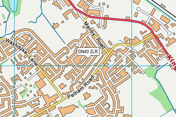 DN40 2LR map - OS VectorMap District (Ordnance Survey)