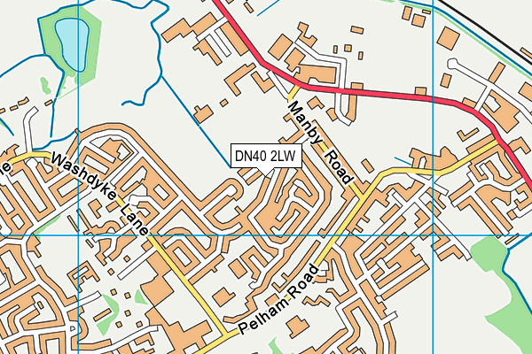 DN40 2LW map - OS VectorMap District (Ordnance Survey)