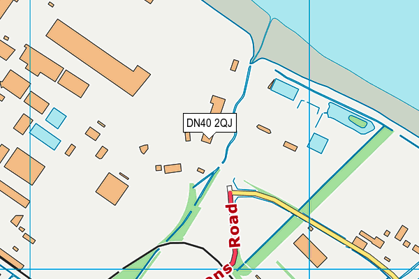 DN40 2QJ map - OS VectorMap District (Ordnance Survey)