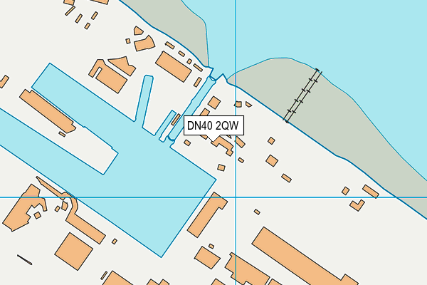 DN40 2QW map - OS VectorMap District (Ordnance Survey)