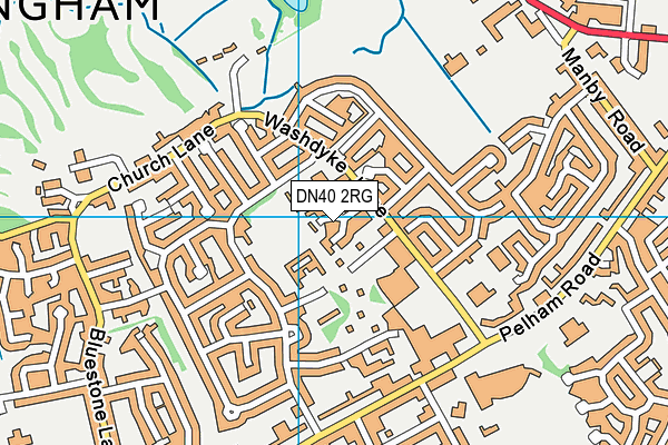 DN40 2RG map - OS VectorMap District (Ordnance Survey)
