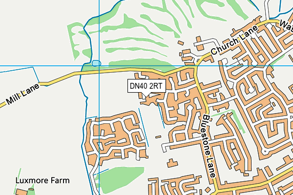 DN40 2RT map - OS VectorMap District (Ordnance Survey)