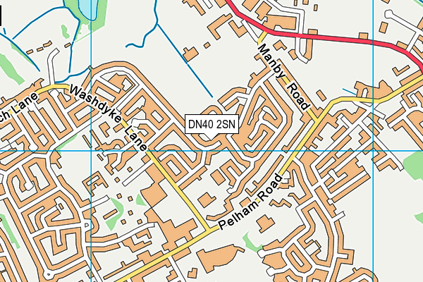 DN40 2SN map - OS VectorMap District (Ordnance Survey)