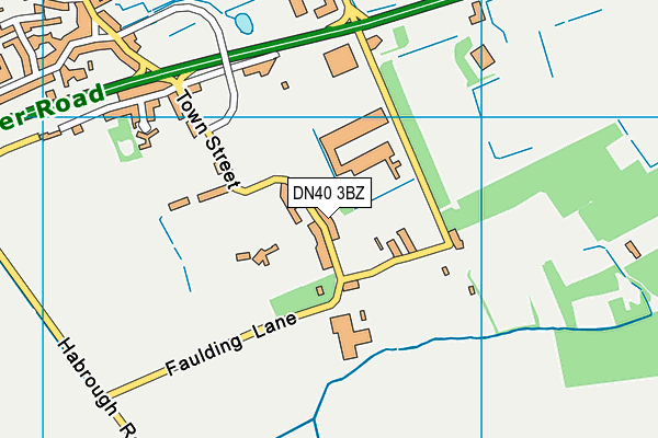 DN40 3BZ map - OS VectorMap District (Ordnance Survey)