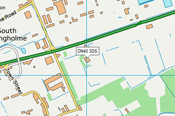 DN40 3DS map - OS VectorMap District (Ordnance Survey)