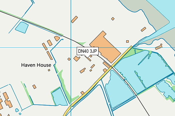 DN40 3JP map - OS VectorMap District (Ordnance Survey)