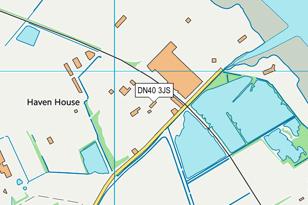 DN40 3JS map - OS VectorMap District (Ordnance Survey)