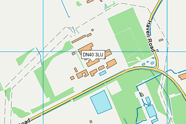 DN40 3LU map - OS VectorMap District (Ordnance Survey)