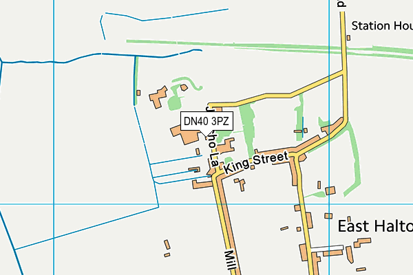 DN40 3PZ map - OS VectorMap District (Ordnance Survey)
