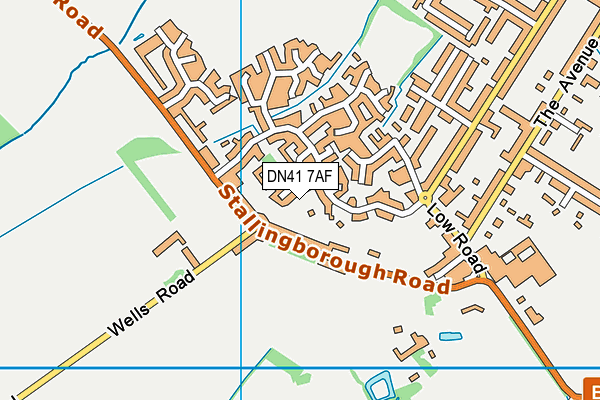DN41 7AF map - OS VectorMap District (Ordnance Survey)