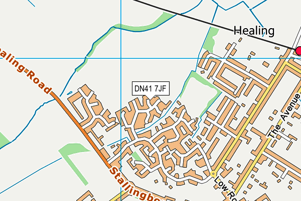 DN41 7JF map - OS VectorMap District (Ordnance Survey)