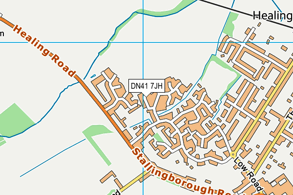 DN41 7JH map - OS VectorMap District (Ordnance Survey)