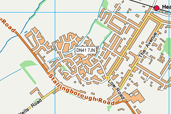DN41 7JN map - OS VectorMap District (Ordnance Survey)