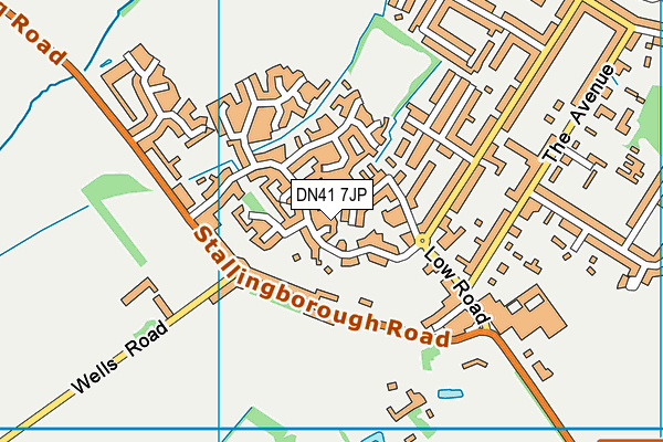 DN41 7JP map - OS VectorMap District (Ordnance Survey)