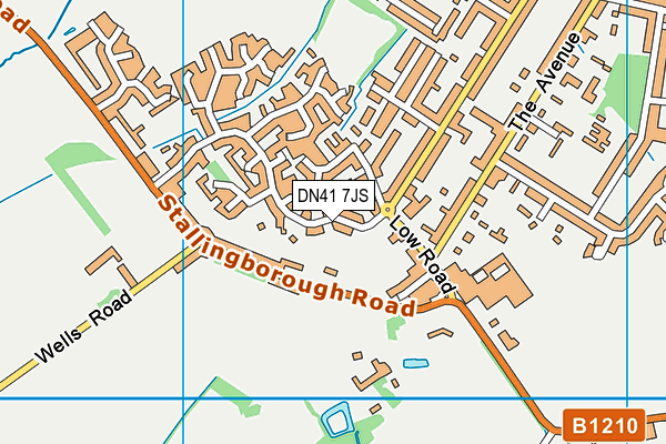 DN41 7JS map - OS VectorMap District (Ordnance Survey)