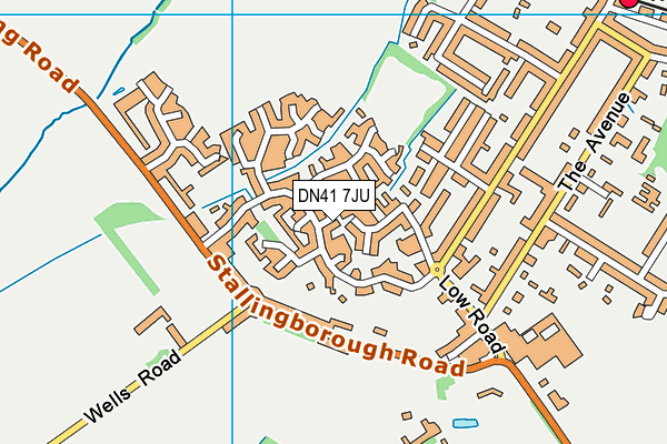 DN41 7JU map - OS VectorMap District (Ordnance Survey)