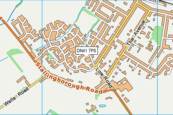 DN41 7PS map - OS VectorMap District (Ordnance Survey)