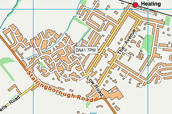 DN41 7PW map - OS VectorMap District (Ordnance Survey)