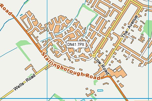 DN41 7PX map - OS VectorMap District (Ordnance Survey)
