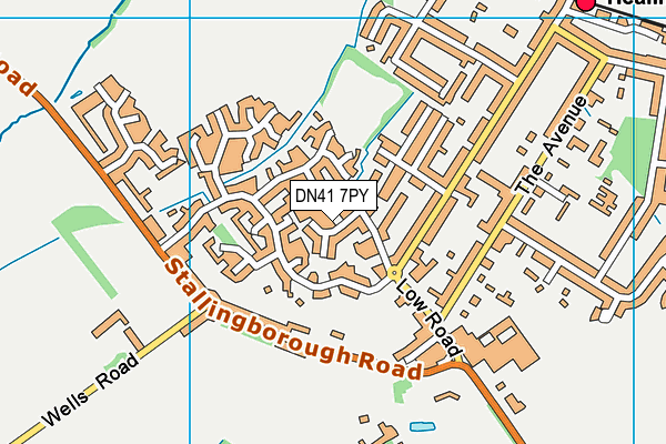 DN41 7PY map - OS VectorMap District (Ordnance Survey)