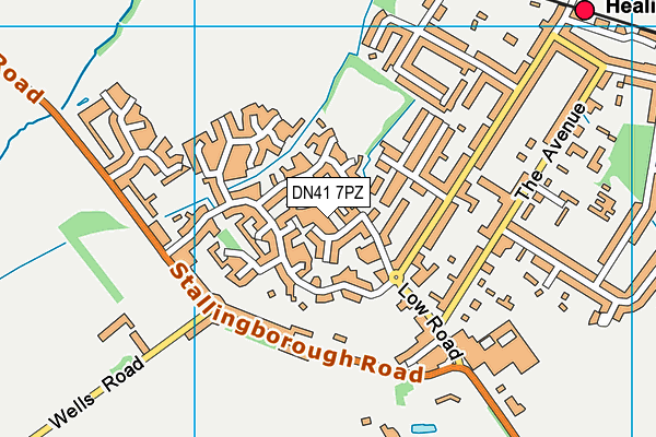 DN41 7PZ map - OS VectorMap District (Ordnance Survey)