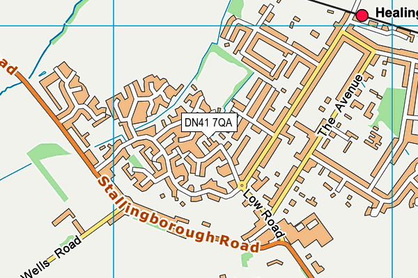 DN41 7QA map - OS VectorMap District (Ordnance Survey)