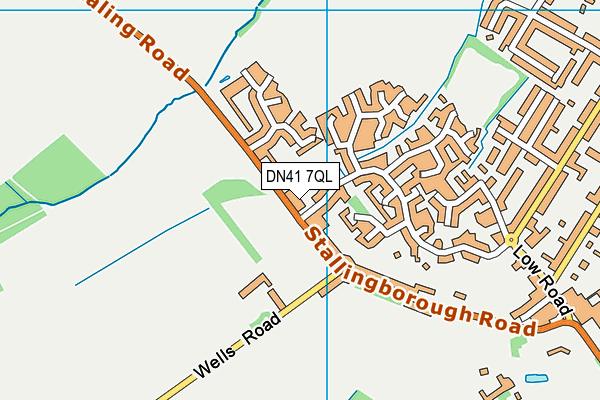 DN41 7QL map - OS VectorMap District (Ordnance Survey)