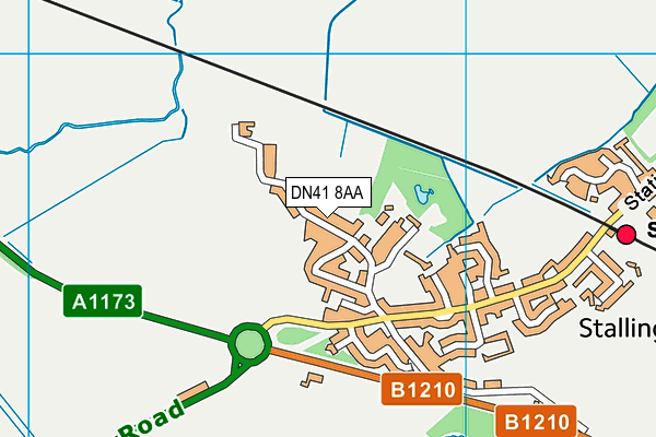 DN41 8AA map - OS VectorMap District (Ordnance Survey)