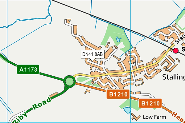 DN41 8AB map - OS VectorMap District (Ordnance Survey)