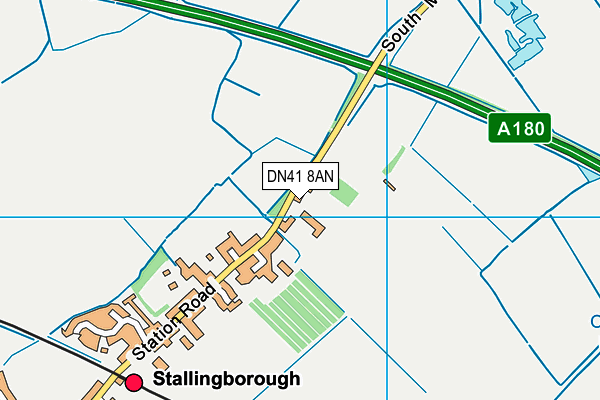 DN41 8AN map - OS VectorMap District (Ordnance Survey)