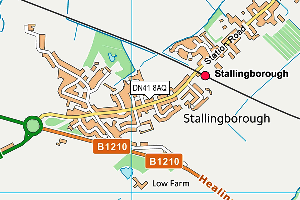 DN41 8AQ map - OS VectorMap District (Ordnance Survey)