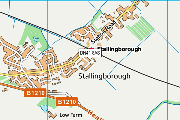 DN41 8AS map - OS VectorMap District (Ordnance Survey)