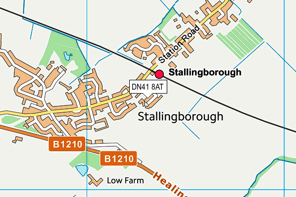 DN41 8AT map - OS VectorMap District (Ordnance Survey)